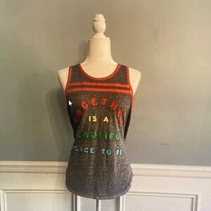 Zoe + Liv Burnout Tank Top Tee Racerback Together